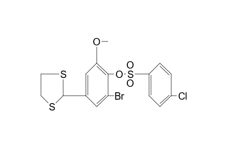 2-bromo-4-(1,3-dithiolan-2-yl)-6-methoxyphenol, p-chlorobenzenesulfonate