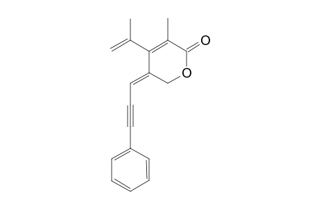 3-Methyl-5(Z)-(E)-(3-phenylprop-2-ynylidene)-4-(prop-1-en-2-yl-)-5,6-dihydropyran-2-one