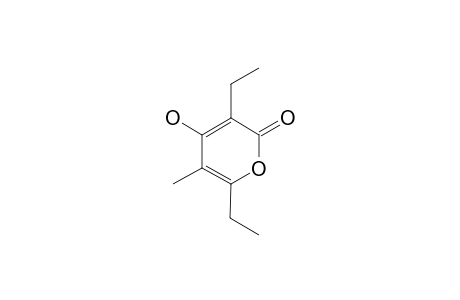 3,6-DIETHYL-4-HYDROXY-5-METHYL-2-H-PYRAN-2-ONE