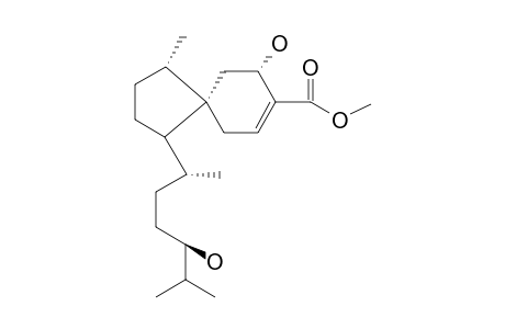 (1R,4S,5S,9S,1'R,4'R)-9-HYDROXY-1-(4'-HYDROXY-1',5'-DIMETHYLHEXYL)-4-METHYLSPIRO-[4.5]-DEC-7-ENE-8-CARBOXYLIC ACID (METHYLESTER)