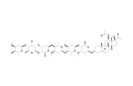 #13;12-O-ACETYL-PERGULARIN-3-O-ALPHA-L-CYMAROPYRANOSYL-(1->4)-BETA-D-DIGITOXYPYRANOSYL-(1->4)-BETA-D-CYMAROPYRANOSYL-(1->4)-ALPHA-L-CYMAROPYRANOSYL-(1->