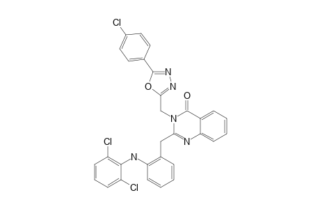 3-[[5-(4-CHLORO-PHENYL)-1,3,4-OXADIAZOL-2-YL]-METHYL]-2-[2-[(2,6-DICHLORO-PHENYL)-AMINO]-BENZYL]-QUINAZOLIN-4(3H)-ONE