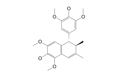 SACIDUMLIGNAN_B;REL-(7'-ALPHA,8'-BETA)-5,4'-DIHYDROXY-4,6,3',5'-TETRAMETHOXY-2,7'-CYClOLIGNA-7-ENE