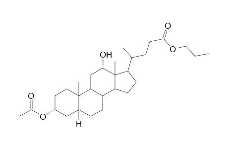 Propyl 3.alpha.-acetoxy-12.alpha.-hydroxy-5.beta.-cholanate