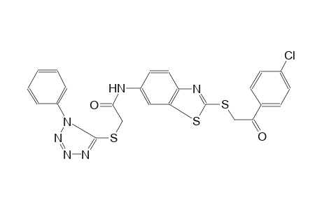 acetamide, N-[2-[[2-(4-chlorophenyl)-2-oxoethyl]thio]-6-benzothiazolyl]-2-[(1-phenyl-1H-tetrazol-5-yl)thio]-