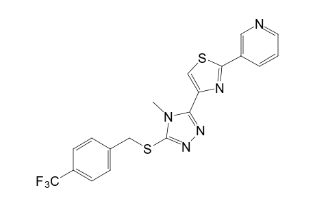 4-methyl-3-[2-(3-pyridyl)-4-thiazolyl]-5-{[p-(trifluoromethyl)benzyl]thio}-4H-1,2,4-triazole