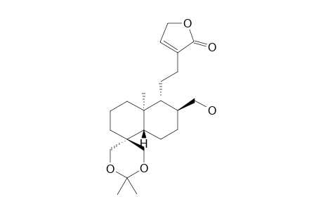 17-HYDROXY-18,19-ISOPROPYLIDENEDIOXY-ENT-LABD-13-EN-16,15-OLACTONE