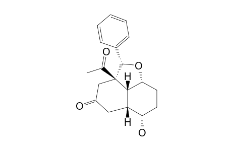 (+/-)-(1S*,2AR*,5AR*,6S*,8AR*,8BR*)-2A-ACETYL-6-HYDROXY-2-PHENYL-PERHYDRONAPHTHO-[1,8-BC]-FURAN-4-ONE