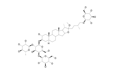 26-O-BETA-D-GLUCOPYRANOSYL-22-O-METHYL-(25R)-5-ALPHA-FUROSTANE-2-ALPHA,3-BETA,22-XI,26-TETROL-3-O-[O-ALPHA-L-RHAMNOPYRANOSYL-(1->2)-O-BETA-D-GLUCOP