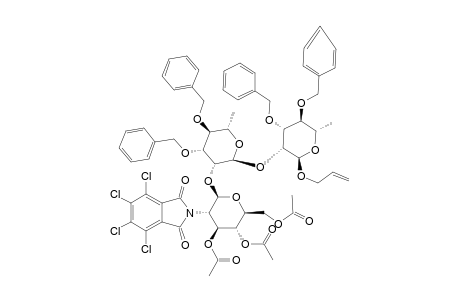 #28;ALLYL-(3,4,6-TRI-O-ACETYL-2-DEOXY-2-TRICHLOROPHTHALIMIDO-BETA-D-GLUCOPYRANOSYL)-(1->2)-(3,4-DI-O-BENZYL-ALPHA-L-RHAMNOPYRANOSYL)-(1->2)-3,4-DI-O-BEN