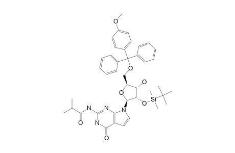 7-[2-O-[(1,1-DIMETHYLETHYL)-DIMETHYLSILYL]-5-O-(4-METHOXYTRITYL)-BETA-D-RIBOFURANOSYL]-2-[(2-METHYLPROPANOYL)-AMINO]-3H-PYRROLO-[2,3-D]-4(7H)-ONE