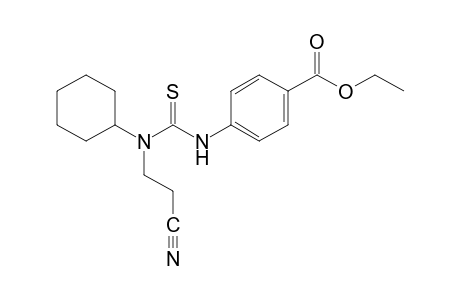 p-[3-(2-cyanoethyl)-3-cyclohexyl-2-thioureido]benzoic acid, ethyl ester