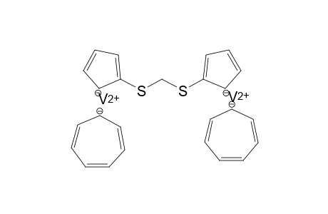 vanadium(II) 2,2'-(methylenebis(sulfanediyl))bis(cyclopenta-2,4-dien-1-ide) dicyclohepta-2,4,6-trien-1-ide