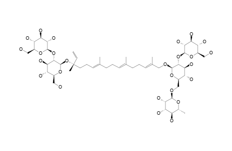 #1;CAPSIANOSIDE-III;3-O-BETA-D-GLUCOPYRANOSYL-(1->2)-BETA-D-GLUCOPYRANOSYL-17-HYDROXY-6E,10E,14Z-(3S)-GERANYLLINALOOL-17-O-BETA-D-GLUCOPYRANOSYL-(1->2)-[ALPHA-