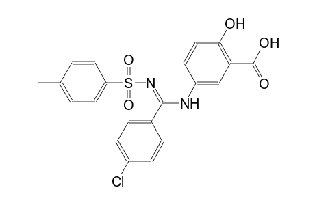 5-[[(E)-C-(4-chlorophenyl)-N-(4-methylphenyl)sulfonyl-carbonimidoyl]amino]-2-oxidanyl-benzoic acid