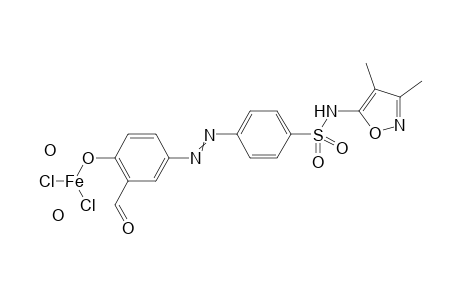 dichloro[4-(2-{4-[(3,4-dimethyl-1,2-oxazol-5-yl)sulfamoyl]phenyl}diazen-1-yl)-2-formylphenoxy]iron dihydrate