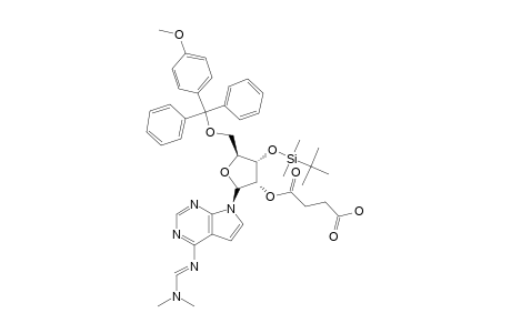 4-[[(DIMETHYLAMINO)-METHYLIDENE]-AMINO]-7-[3-O-(TERT.-BUTYL-DIMETHYLSILYL)-5-O-(4-METHOXYTRITYL)-BETA-D-RIBOFURANOSYL]-7H-PYRROLO-[2,3-D]-PYRIMIDINE-2-SUCCINAT