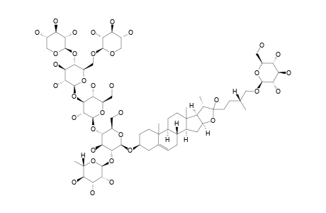 #4;TRIGONEOSIDE-VIIB;26-O-BETA-D-GLUCOPYRANOSYL-3-BETA,22-XI,26-TRIHYDROXY-(25R)-FUROST-5-ENE-3-O-[ALPHA-L-RHAMNOPYRANOSYL-(1->2)]-[[(BETA-D-XYLOPYRANOSYL-(1->