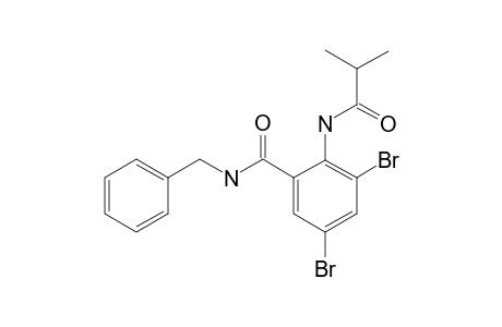 3,5-DIBROMO-2-ISOBUTYROYLAMINO-N-BENZYLBENZAMIDE