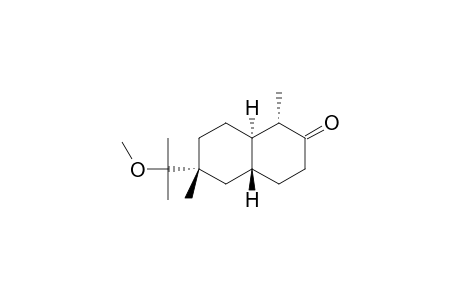 (4A-BETA-H,8A-ALPHA-H)-DECAHYDRO-6-ALPHA-(1-METHOXY-1-METHYLETHYL)-1-ALPHA,6-DIMETHYL-NAPHTHALEN-2-ONE