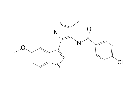 3-[4-(4'-CHLOROBENZOYL)-AMINO-1,3-DIMETHYLPYRAZOL-5-YL]-5-METHOXYINDOLE