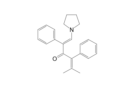 1,4-Hexadien-3-one, 5-methyl-2,4-diphenyl-1-(1-pyrrolidinyl)-, (E)-