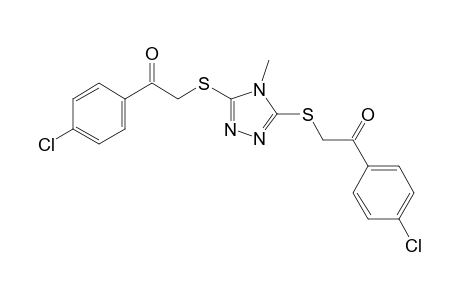 3,5-bis[(p-chlorophenacyl)thio]-4-methyl-4H-1,2,4-triazole