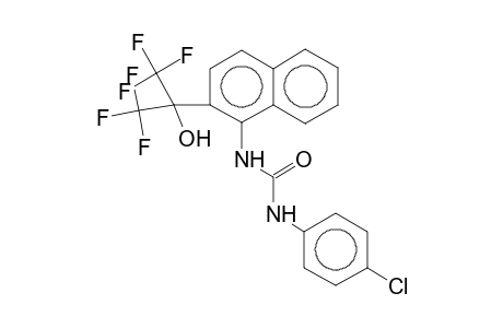 1-(4-Chlorophenyl)-2-[2-(2,2,2-trifluoro-1-hydroxy-1-trifluoromethylethyl)-1-naphthyl]urea