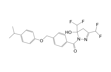 3,5-bis(difluoromethyl)-1-{4-[(4-isopropylphenoxy)methyl]benzoyl}-4,5-dihydro-1H-pyrazol-5-ol