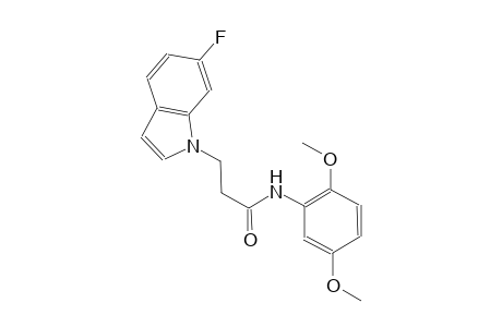 1H-indole-1-propanamide, N-(2,5-dimethoxyphenyl)-6-fluoro-