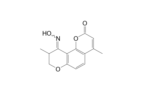 8,9-dihydro-4,9-dimethyl-2H,10H-benzo[1,2-b.3,4-b']dipyran-2,10-dione, 10-oxime