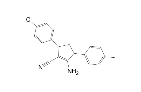 2-Amino-5-(4-chlorophenyl)-3-(4-methylphenyl)-1-cyclopentenecarbonitrile