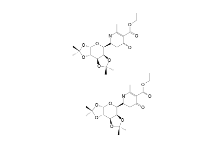 6-(1',2':3',4'-DI-O-ISOPROPYLIDENE-ALPHA-D-GALACTOPENTAPYRANOS-5'-YL)-3-CARBETHOXY-2-METHYL-1,4,5,6-TETRAHYDROPYRIDINE-4-ONE