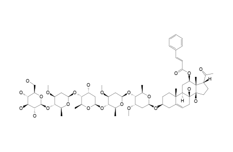 IKEMAGENIN-3-O-BETA-D-GLUCOPYRANOSYL-(1->4)-BETA-D-OLEANDROPYRANOSYL-(1->4)-BETA-D-DIGITOXOPYRANOSYL-(1->4)-BETA-D-OLEANDROPYRANOSYL-(1->4)