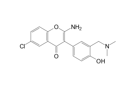 2-Amino-3'-(dimethylamino)methyl-4'-hydroxy-6-chloroisoflavone