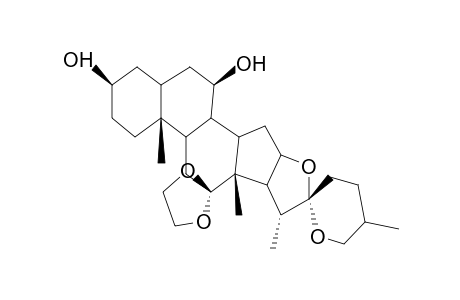 (25R)-12-ETHYLENDIOXY-5alpha-SPIROSTAN-3beta,7beta-DIOL