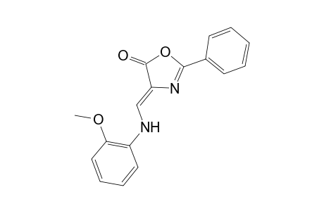 (4Z)-4-[(2-Methoxyanilino)methylene]-2-phenyl-1,3-oxazol-5(4H)-one