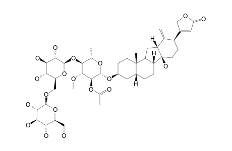 THEVETIOSIDE-G;THEVETIOGENIN-BETA-GENTIOBIOSYL-(1->4)-2'-O-ACETYL-ALPHA-L-THEVETOPYRANOSIDE