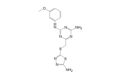 1,3,5-triazine-2,4-diamine, 6-[[(5-amino-1,3,4-thiadiazol-2-yl)thio]methyl]-N~2~-(3-methoxyphenyl)-