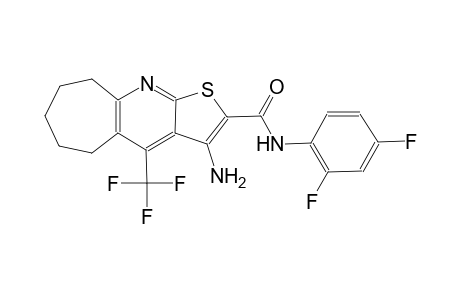 3-amino-N-(2,4-difluorophenyl)-4-(trifluoromethyl)-6,7,8,9-tetrahydro-5H-cyclohepta[b]thieno[3,2-e]pyridine-2-carboxamide