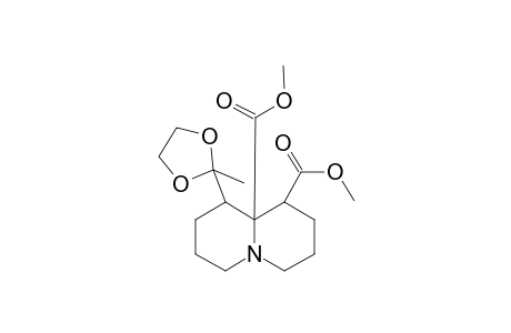 1,10-DI-(METHOXYCARBONYL)-9-[1',1'-(ETHYLENEDIOXY)-ETHYL]-QUINOLIZIDINE