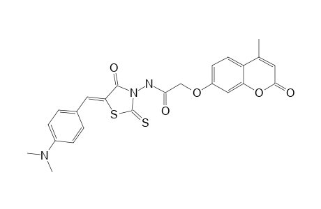 N-[5-[4-(DIMETHYLAMINO)-BENZYLIDENE]-4-OXO-2-THIOXOTHIAZOLIDIN-3-YL]-2-(4-METHYL-2-OXO-2H-CHROMEN-7-YL-OXY)-ACETAMIDE