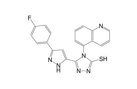 4H-1,2,4-triazole-3-thiol, 5-[3-(4-fluorophenyl)-1H-pyrazol-5-yl]-4-(5-quinolinyl)-