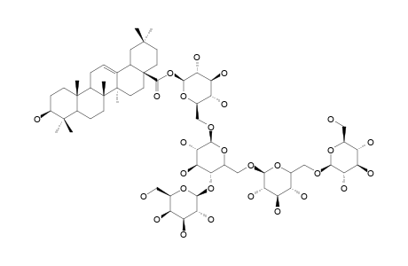 28-O-[GLUCOPYRANOSYL-(1->6)-GLUCOPYRANOSYL-(1->6)-[GALACTOPYRANOSYL-(1->4)]-GLUCOPYRANOSYL-(1->6)-GLUCOPYRANOSYL]-OLEANOLIC-ACID-ESTER