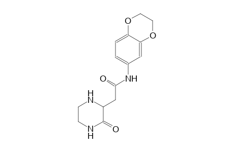 N-(2,3-dihydro-1,4-benzodioxin-6-yl)-2-(3-oxo-2-piperazinyl)acetamide