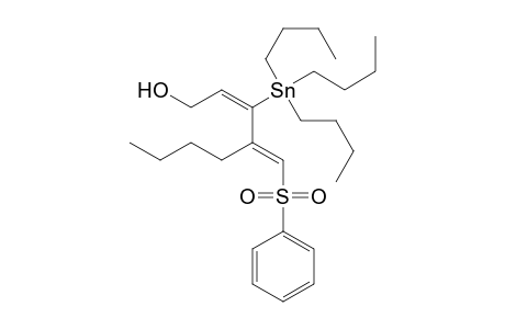 (1E,3E)-1-(Benzenesulfonyl)-2-butyl-5-hydroxy-3-(tributylstannyl)-penta-1,3-diene