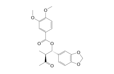 7,8-SECO-HOLOSTYLONE-B;REL-(7'R,8'S)-3,4-DIMETHOXY-3',4'-METHYLENEDIOXY-7,8-SECO-7,7'-EPOXYLIGNAN-7,8-DIONE