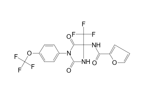 N-[2,5-bis(oxidanylidene)-4-(trifluoromethyl)-1-[4-(trifluoromethyloxy)phenyl]imidazolidin-4-yl]furan-2-carboxamide