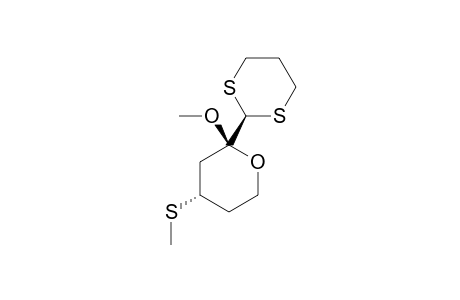 2-(Tetrahydro-2-methoxy-4-(methylthio)-2-pyranyl)-1,3-dithiane