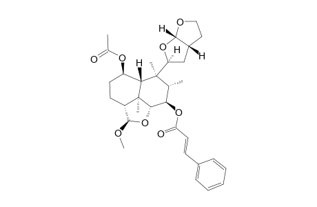 SCUTEREPENIN-F1;(4R,11S*,13R*)-1-BETA-O-ACETYL-7-BETA-O-TRANS-CINNAMOYL-18-BETA-O-METHYL-6-ALPHA,18:11,16:15,16-TRIEPOXY-NEOCLERODANE-1,7,18-TRIOL